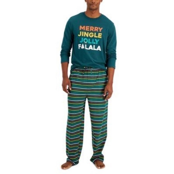 FAMILY PAJAMAS Matching Men's Merry Jingle Mix It Family Pajama Set, New S - Picture 5 of 12